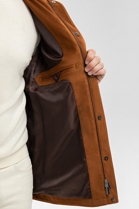 Куртка из алькантары, цвет Коричневый светлый