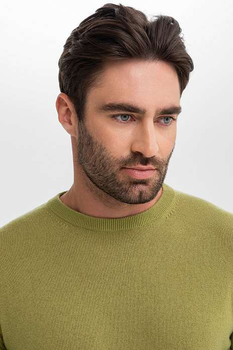 Джемпер из шерсти и кашемира, цвет Зеленый светлый