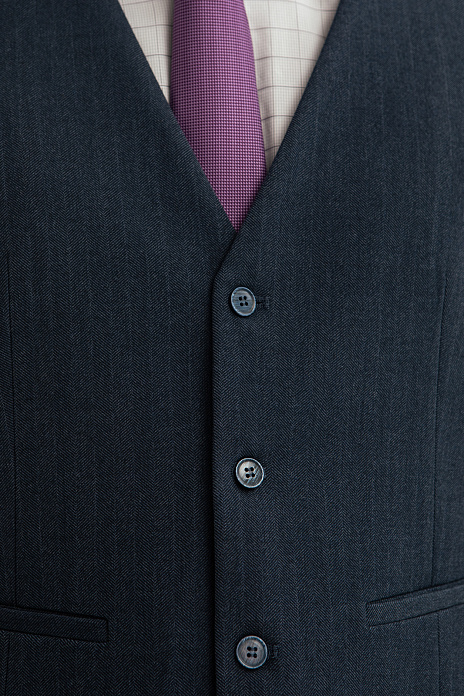 Жилет костюмный, синий цвет, цвет Синий темный