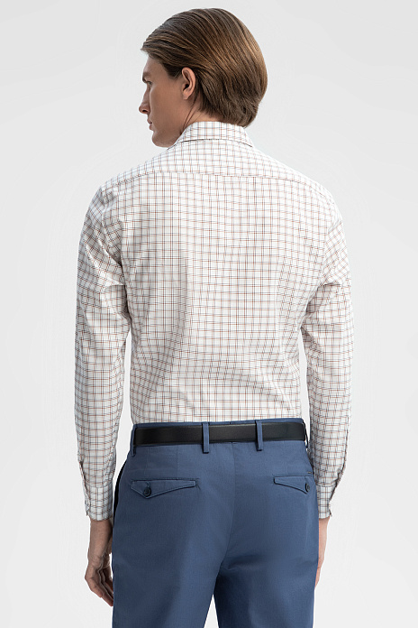 Сорочка из хлопка, устойчивого к сминанию, цвет Коричневый