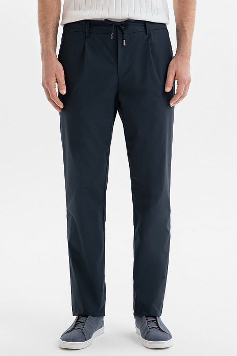 Брюки из хлопка, цвет Синий темный