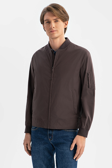 Бомбер с водоотталкивающей обработкой, цвет Коричневый
