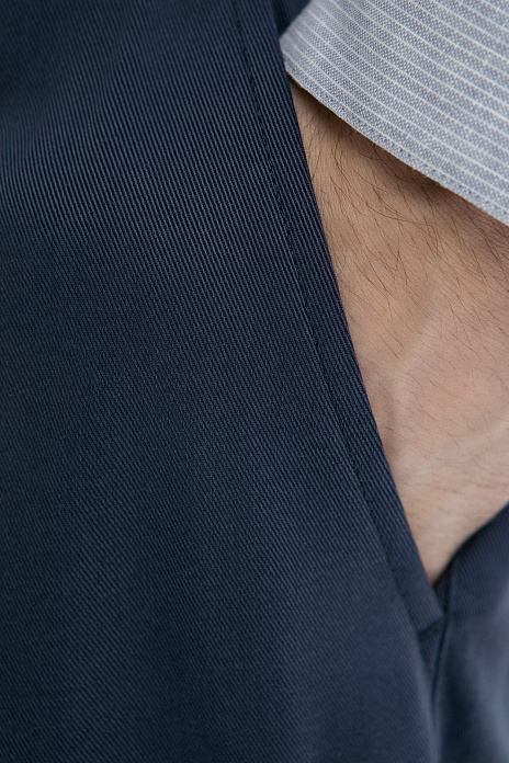 Брюки из тенсела и вискозы, лимитированная коллекция, цвет Синий темный