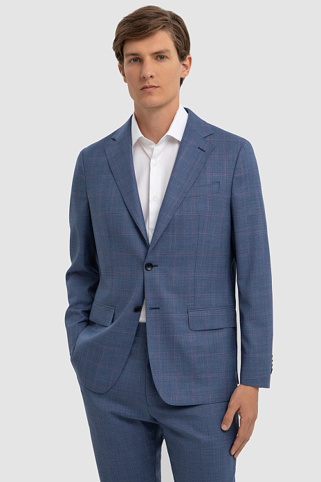 Пиджак из шерсти с водоотталкивающей обработкой, устойчивый к загрязнениям, цвет Синий темный