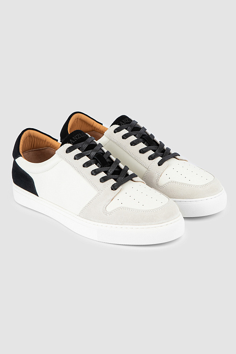 Кеды из натуральной кожи и замши, цвет Белый