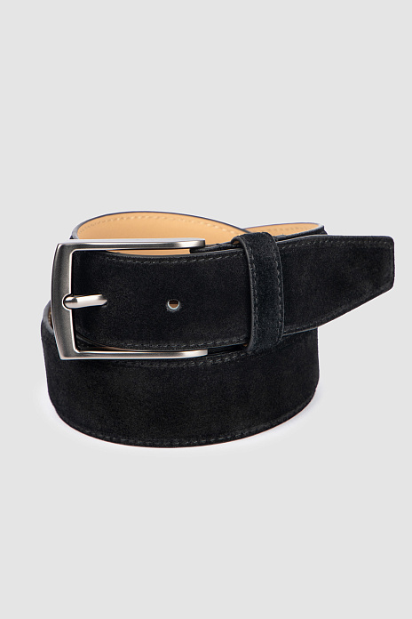 Ремень из натуральной замши, цвет Черный