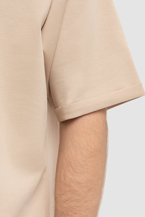 Хлопковая футболка Oversize, цвет Бежевый