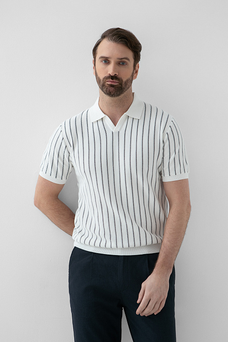 Поло из хлопка Пима, цвет Белый