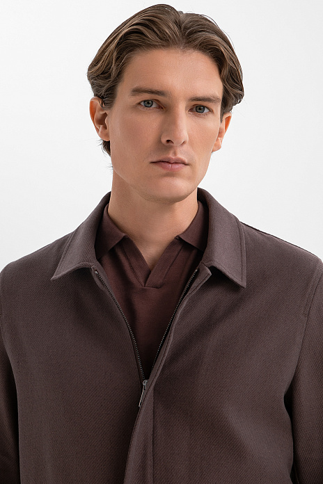 Куртка из хлопка и льна, цвет Коричневый