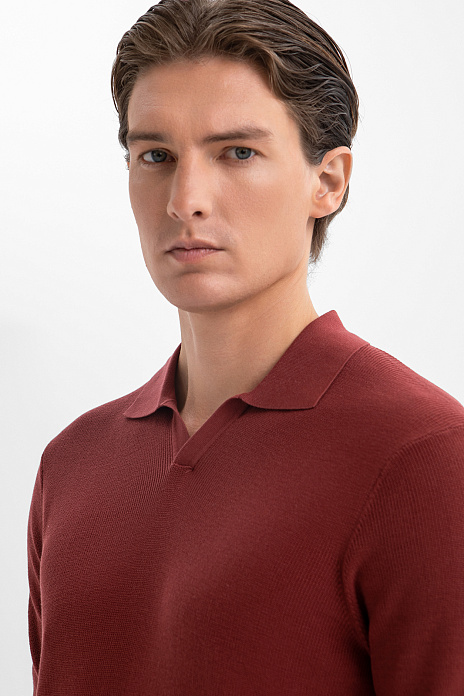 Поло из хлопка Пима, цвет Гранатовый