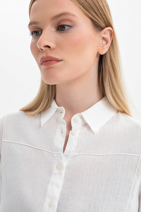 Рубашка изо льна, цвет Белый