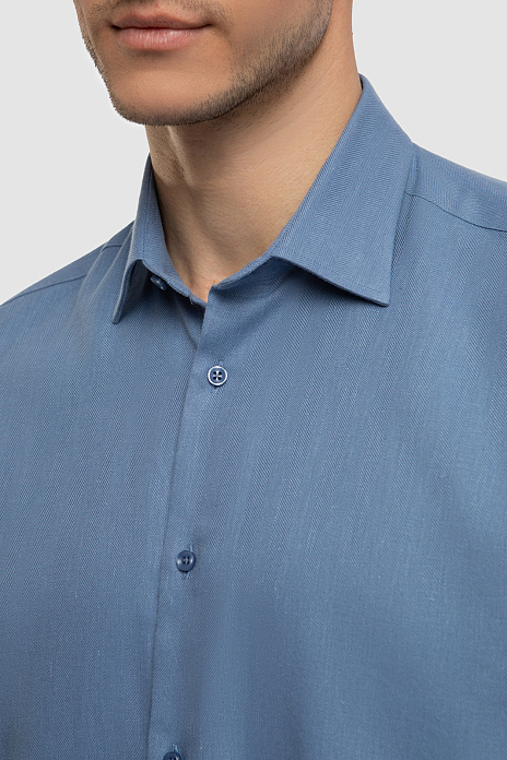 Сорочка из хлопка и льна Monti, цвет Голубой