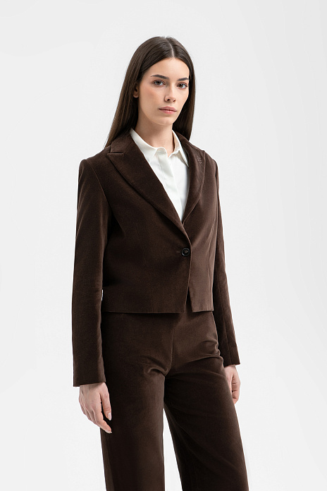 Пиджак из хлопка, цвет Коричневый