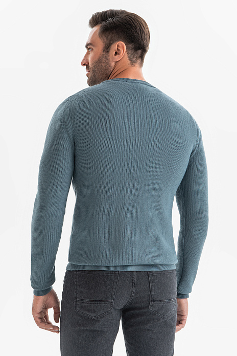 Джемпер из смесовой шерсти, цвет Голубой темный
