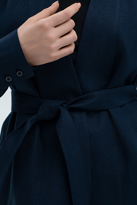 Жакет изо льна, цвет Синий темный