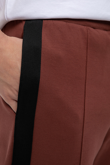 Брюки спортивные из хлопка, цвет Терракотовый