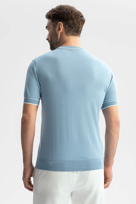 Джемпер из хлопка Пима, цвет Голубой светлый