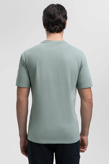 Зеленая футболка из хлопка Comfort fit, цвет Мятный
