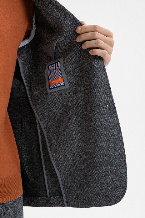 Пиджак однобортный с эффектом меланжа, цвет Серый