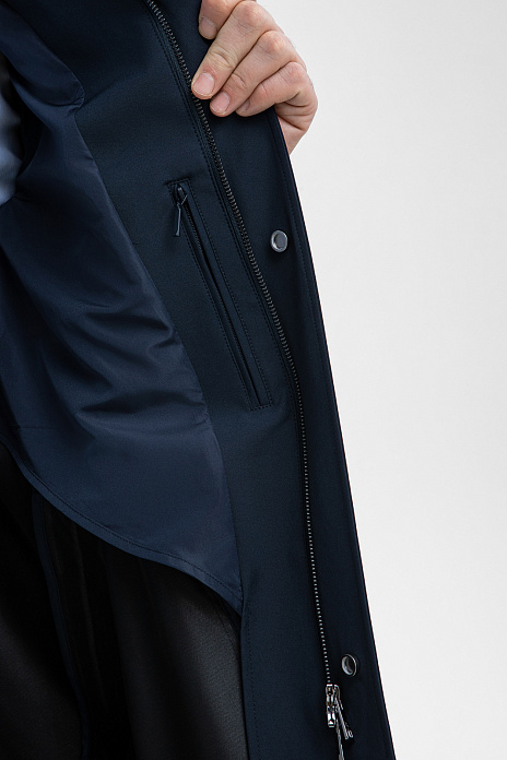 Плащ с водоотталкивающей обработкой, цвет Синий темный