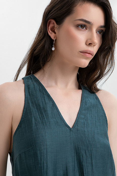 Платье-макси изо льна, цвет Бирюзовый