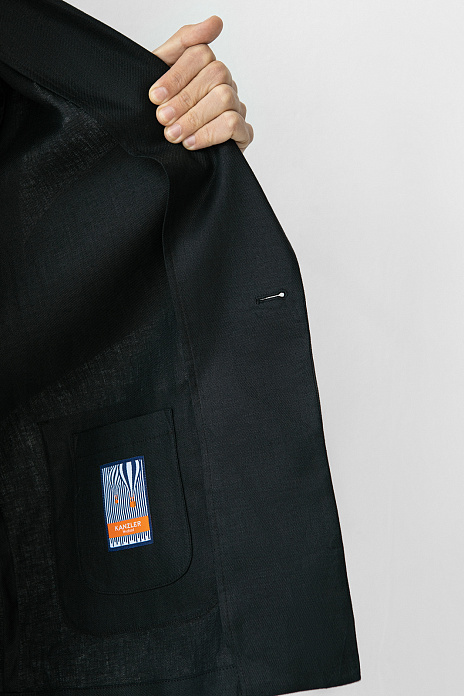 Пиджак изо льна, цвет Черный