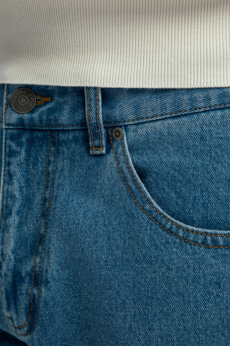 Джинсы прямого силуэта, цвет Голубой светлый