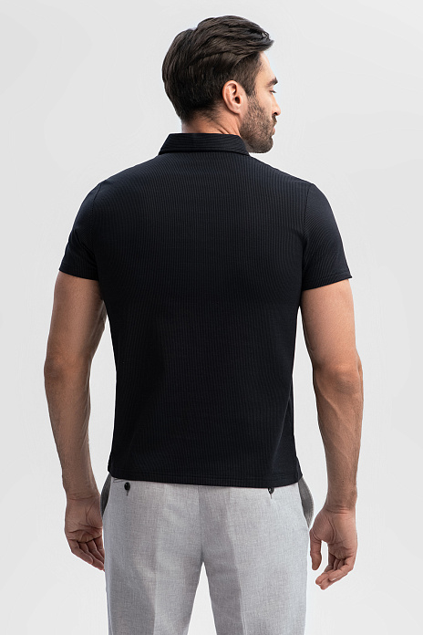 Поло из мерсеризованного хлопка, цвет Черный
