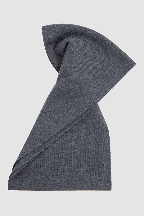 Шарф из смесовой шерсти, цвет Серый темный