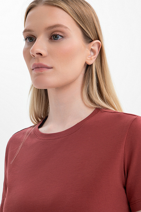 Футболка из хлопка, цвет Кирпичный