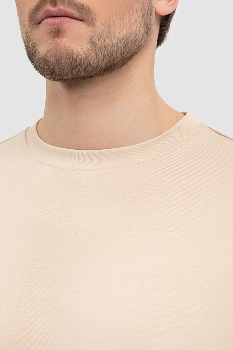 Хлопковая футболка Oversize, цвет Бежевый