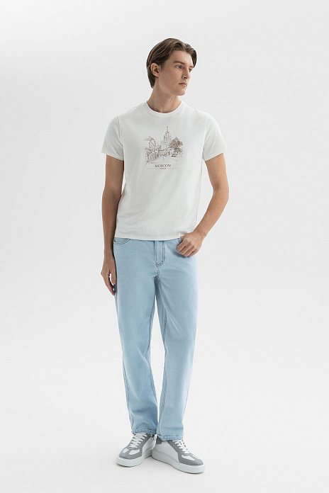 Джинсы свободного силуэта, цвет Голубой