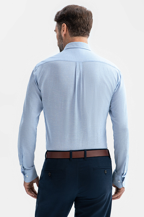 Сорочка из австрийской ткани Getzner, цвет Голубой светлый