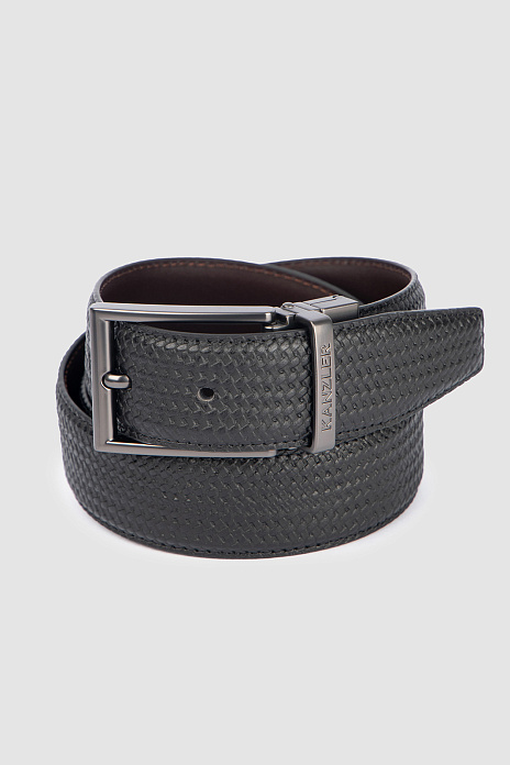 Ремень из натуральной кожи, цвет Черный