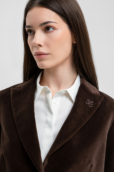 Пиджак из хлопка, цвет Коричневый