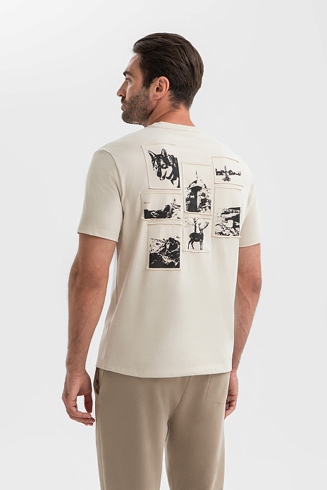 Футболка из хлопка, цвет Бежевый