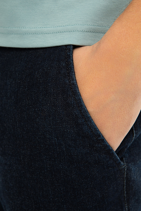 Джинсы прямого силуэта, цвет Синий темный