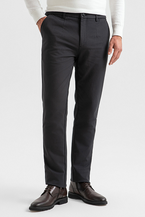 Серые утепленные брюки, цвет Антрацит