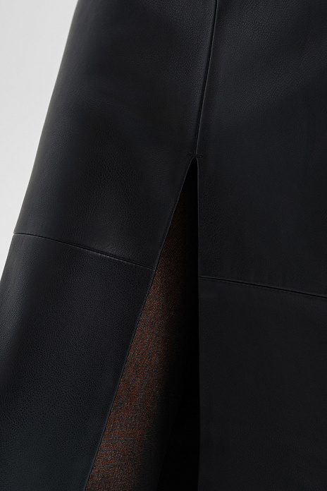 Юбка из экокожи, цвет Черный