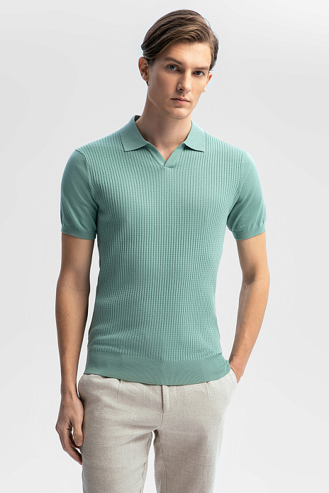 Поло из хлопка Пима, цвет Зеленый светлый